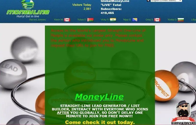 Global MoneyLine Home Page