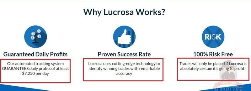 Unrealistic Income Claims by Lucrosa