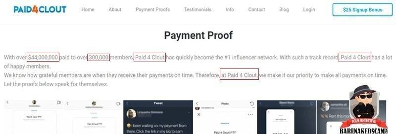 Paid4Clout Payment Proofs