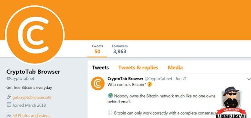 Twitter Page CryptoTab