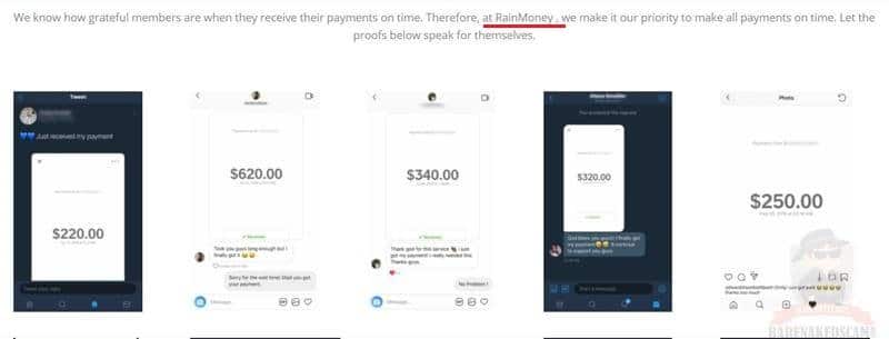 RainMoney Fake Payments